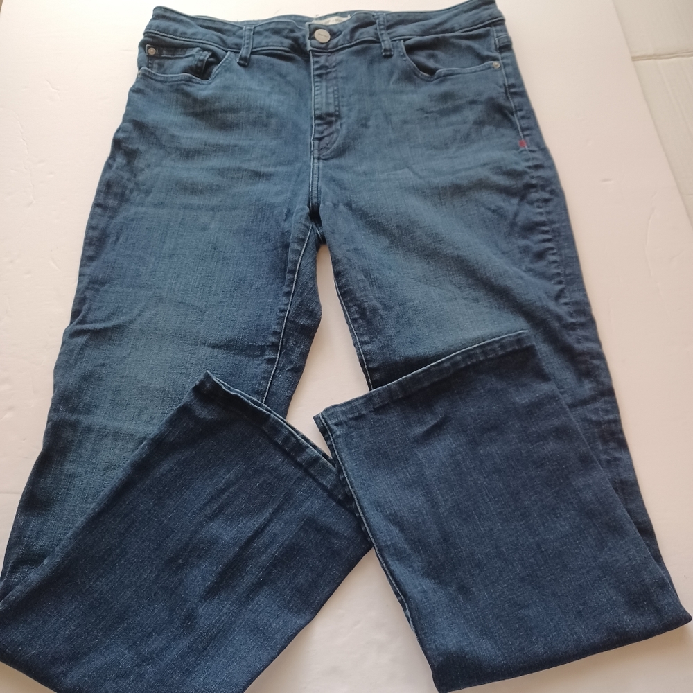 Warp + Weft Austin bootcut dark denim jeans womens 32x33 = 14 cotton